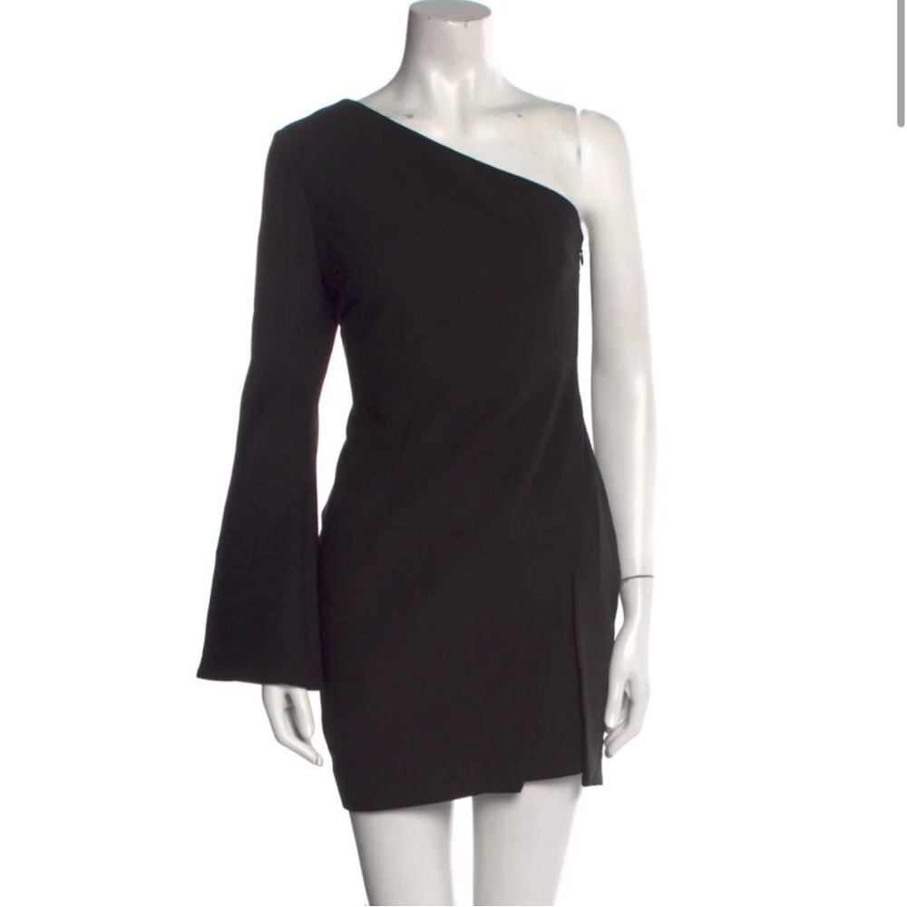 Cinq a Sept Size 0 Black One Shoulder Dress